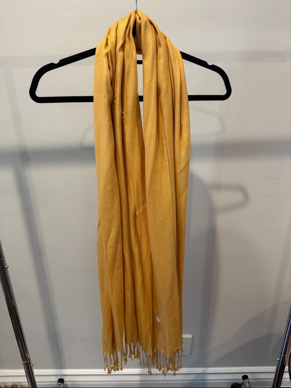 Mustard Yellow Long Pashmina Scarf